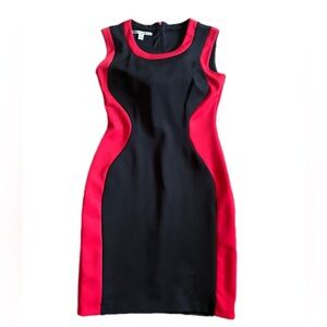 New Maggy London black and red body con style dress